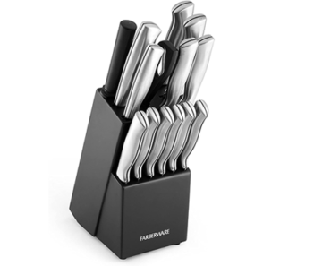 Farberware 15-Piece High-Carbon Stamped Stainless Steel Kitchen Knife Set – Just $19.99! Amazon Black Friday Deal!