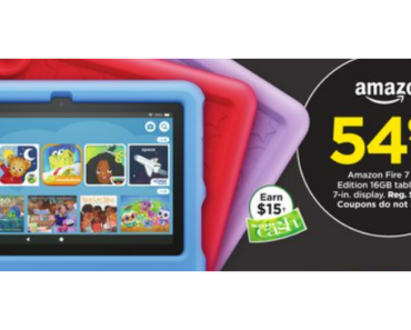 Amazon Fire 7 Kids Edition 16 GB Tablet with 7-in. Display – $54.99! KOHL’S BLACK FRIDAY SALE!