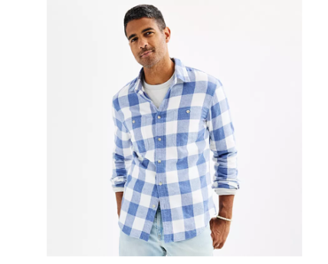 Men’s Sonoma Goods For Life Flannel Button-Down Shirt – Just $12.74! KOHL’S BLACK FRIDAY SUPER DEALS SALE!