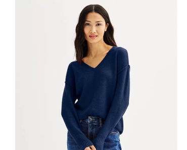 Women’s Sonoma Goods For Life V-Neck Pullover Sweater – Just $11.04! KOHL’S BLACK FRIDAY SUPER DEALS SALE!