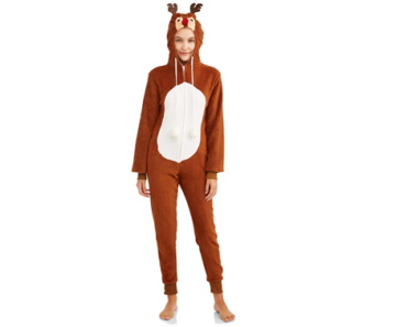 The Great Christmas Women’s Christmas Edition Plush Onesie – Just $10.00! Reindeer, Santa, Gingerbread and Penguin!