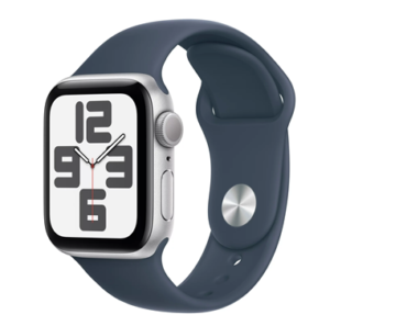 Apple Watch SE (2023) GPS 40mm Silver Aluminum Case with Storm Blue Sport Band – Just $179.00! Walmart Cyber Monday Deals End Tonight!!