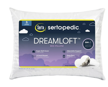 SertaPedic Dreamloft Bed Pillow, Polyester Fill – Just $5.00! Walmart Black Friday Deals!