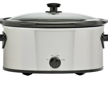 Mainstays 6 Quart Oval Slow Cooker, Stainless Steel Finish, Glass Lid – Just $24.98! Think Thanksgiving!