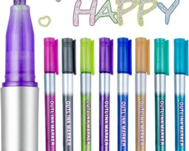 Metallic Outline Markers Pens (Pack of 8) – Only $4.99!