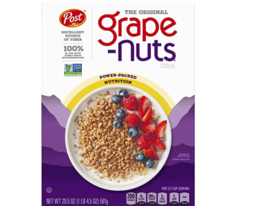Post, Breakfast Cereal, Grape Nuts, 20.5 Oz – Just $2.08!