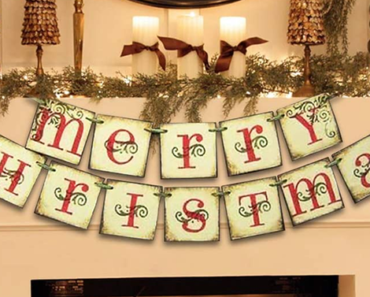 Merry Christmas Banner – Vintage Banner – Just $14.99!