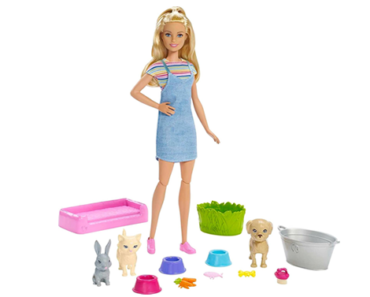 Barbie Play ‘N Wash Pets Doll & Playset with 3 Color-Change Animals & 10 Accessories – Just $9.17! Arrives before Christmas!