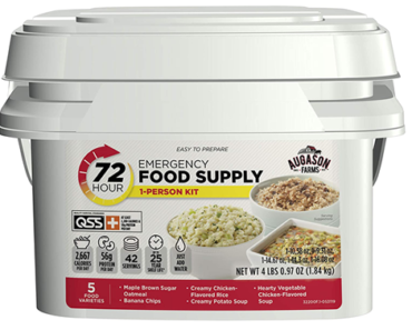 Augason Farms 72-Hour 1-Person Emergency Food Supply Kit – Just $22.88!