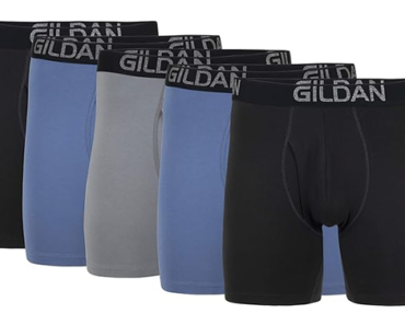 Gildan Men’s Underwear Cotton Stretch Boxer Briefs, 5 Pack – Just $15.28!