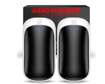 2 Pack Portable Electric Hand Warmers Rechargeable, USB 2 in 1 Handwarmers – Just $9.99!
