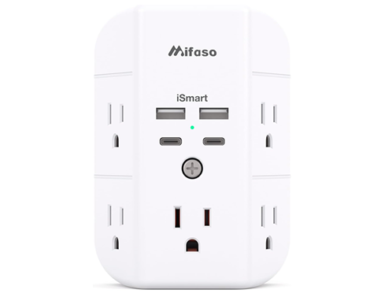 Outlet Extender, Surge Protector Outlet with 4 USB Ports – Just $9.99!