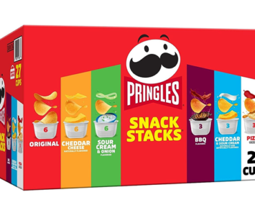 Pringles Potato Crisps Chips, Lunch Snacks, On-the-Go Snacks, Snack Stacks, Variety Pack, 27 Cups – Just $8.43!