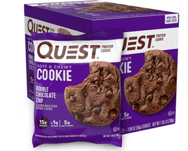 Quest Nutrition Double Chocolate Chip Protein Cookie, 12 Count – Just $13.19!