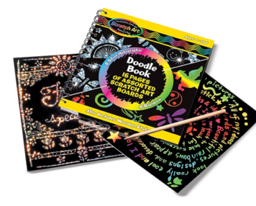 Melissa & Doug Scratch Art Doodle Pad With 16 Scratch-Art Boards and Wooden Stylus – Just $6.29!