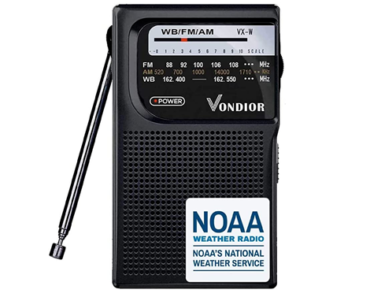Portable NOAA Weather Radio, Battery Operated Emergency NOAA/AM/FM Radio – Just $18.98!