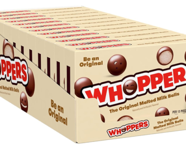 WHOPPERS Malted Milk Balls Candy Boxes – 12 Count – Just $7.80!