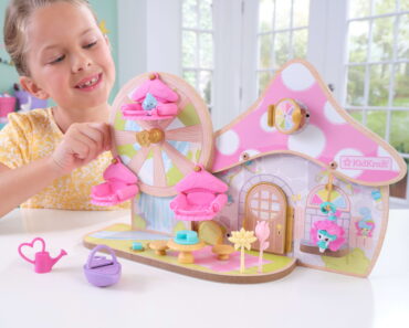 KidKraft Lil Green World Wooden Fairy Cottage and Ferris Wheel Play Set – Only $10!