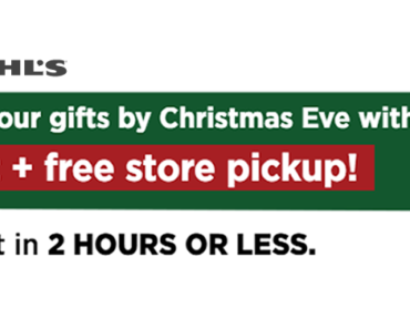 Need last minute gifts? Use Kohl’s in store pick up!