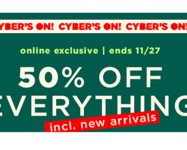 Old Navy Cyber Monday – 50% OFF!!!