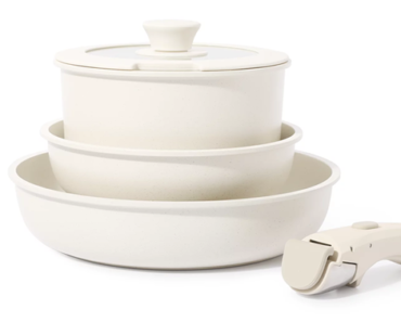 Carote Nonstick Cookware Sets with Detachable Handle – Just $29.99!