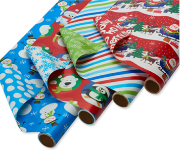 American Greetings Reversible Christmas Wrapping Paper – 4 Pack – Just $10.00! Holiday Clearance!