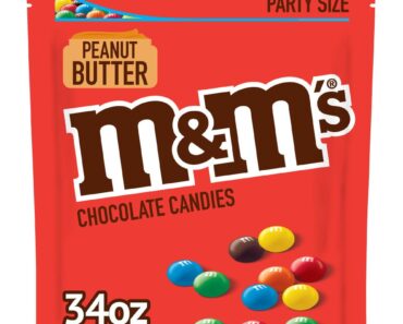 M&M’S Peanut Butter Milk Chocolate Candy, Party Size (34 Oz) – Only $9.74!