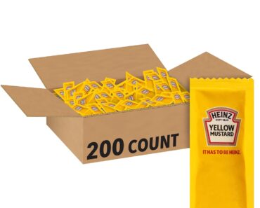 Heinz Mild Mustard Single Serve Packets (0.2 oz Packets, Pack of 200) – Only $4.99!