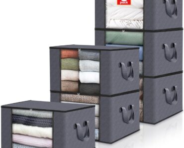 Foldable Blanket Storage Bags (Pack of 6) – Only $15.15!