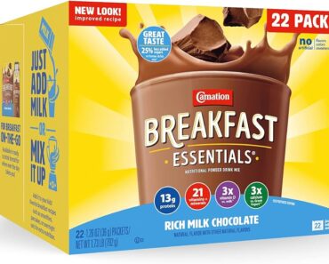 Carnation Breakfast Essentials Powder Drink Mix (Pack of 22) – Only $11.53!