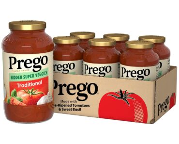 Prego Hidden Super Veggies Traditional Pasta Sauce, 24 Oz Jar (Case of 6) – Only $13.57!