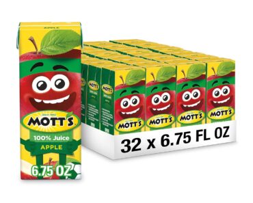 Mott’s 100 Percent Original Apple Juice, 32 Count (4 Packs of 8) – Only $10!