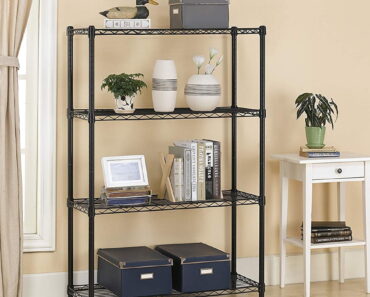 BestOffice 4 Shelf Wire Shelving Unit – Only $39.99!