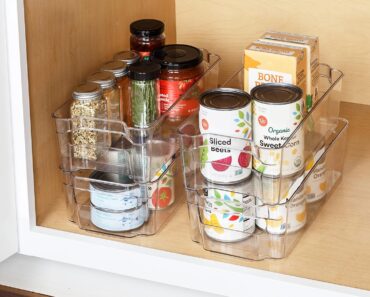 Honey Can Do Clear BPA-Free Stackable Refrigerator Organizer Storage Bins (Set of 4) – Only $11.26!