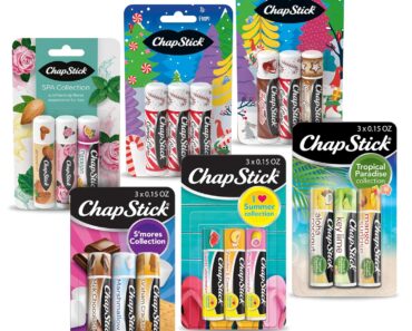 ChapStick Fan Favorites Multi-Pack Flavored Lip Balm Tubes (Box of 6 Packs of 3) – Only $14.99!
