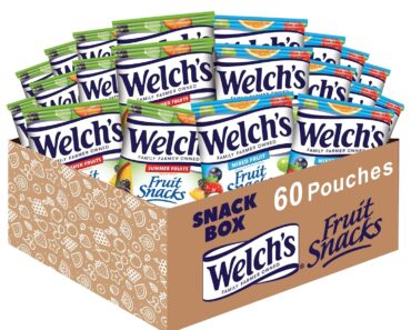 Welch’s Fruit Snacks, Mixed Fruit & Summer Fruits Bulk Variety Pack (Pack of 60) – Only $11.99!