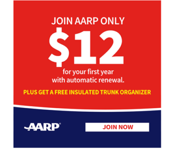 AARP Sale! Join AARP for $12 per year! Get FREE Gift!