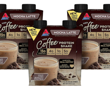 Atkins Iced Coffee Mocha Latte Protein Shake – Pack of 12 – Just $11.89!