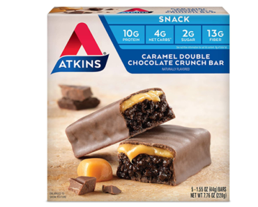 Atkins Snack Bar, Caramel Double Chocolate Crunch, Keto Friendly – Just $4.38!