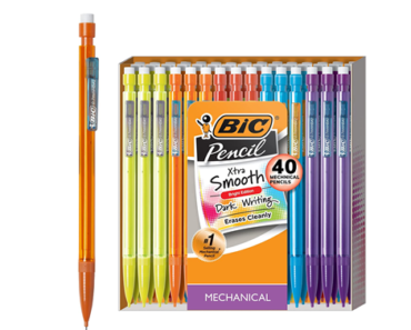 BIC Xtra-Smooth Bright Edition Mechanical Pencils With Erasers, Medium Point, 40-Count Pack – Just $6.14!