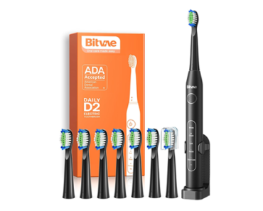 Ultrasonic Electric Rechargeable Sonic Toothbrush with 8 Heads – Just $11.18!