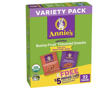 Annie’s Organic Bunny Fruit Snacks, Variety Pack, 22 Pouches – Just $6.52!