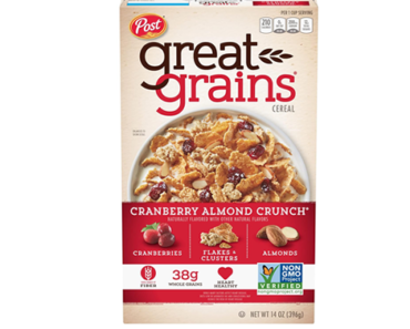 Post Great Grains Cranberry Almond Crunch Cereal – Just $2.54!