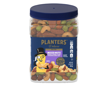 PLANTERS Deluxe Salted Mixed Nuts, 34oz Container – Just $8.14!