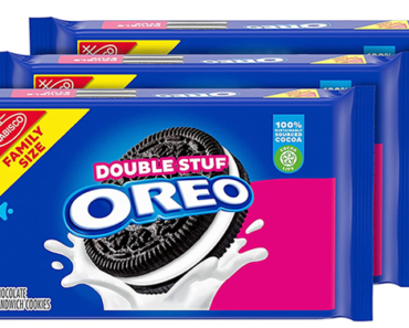 OREO Double Stuf Chocolate Sandwich Cookies, Family Size, 3 Packs – Just $8.08!