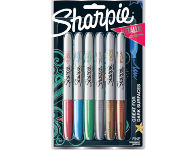 Sharpie Metallic Permanent Markers – Fine Point, Assorted Colors, 6 Count – Just $7.01!