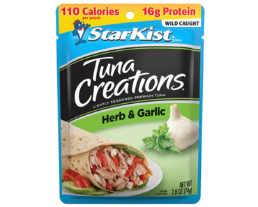 StarKist Tuna Creations Herb & Garlic, 2.6 oz pouch – Pack of 24 – Just $16.06!