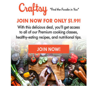 Up your culinary skills with Foodie by Craftsy! Premium Membership – Just $1.99!