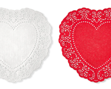 Valentine’s Day Red & White Heart Paper Doilies Partyware, 6 x 6 in, 40 Count – Just $1.97!