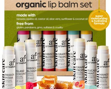 ArtNaturals Organic Beeswax Lip Balm Gift Set – Only $6.47!